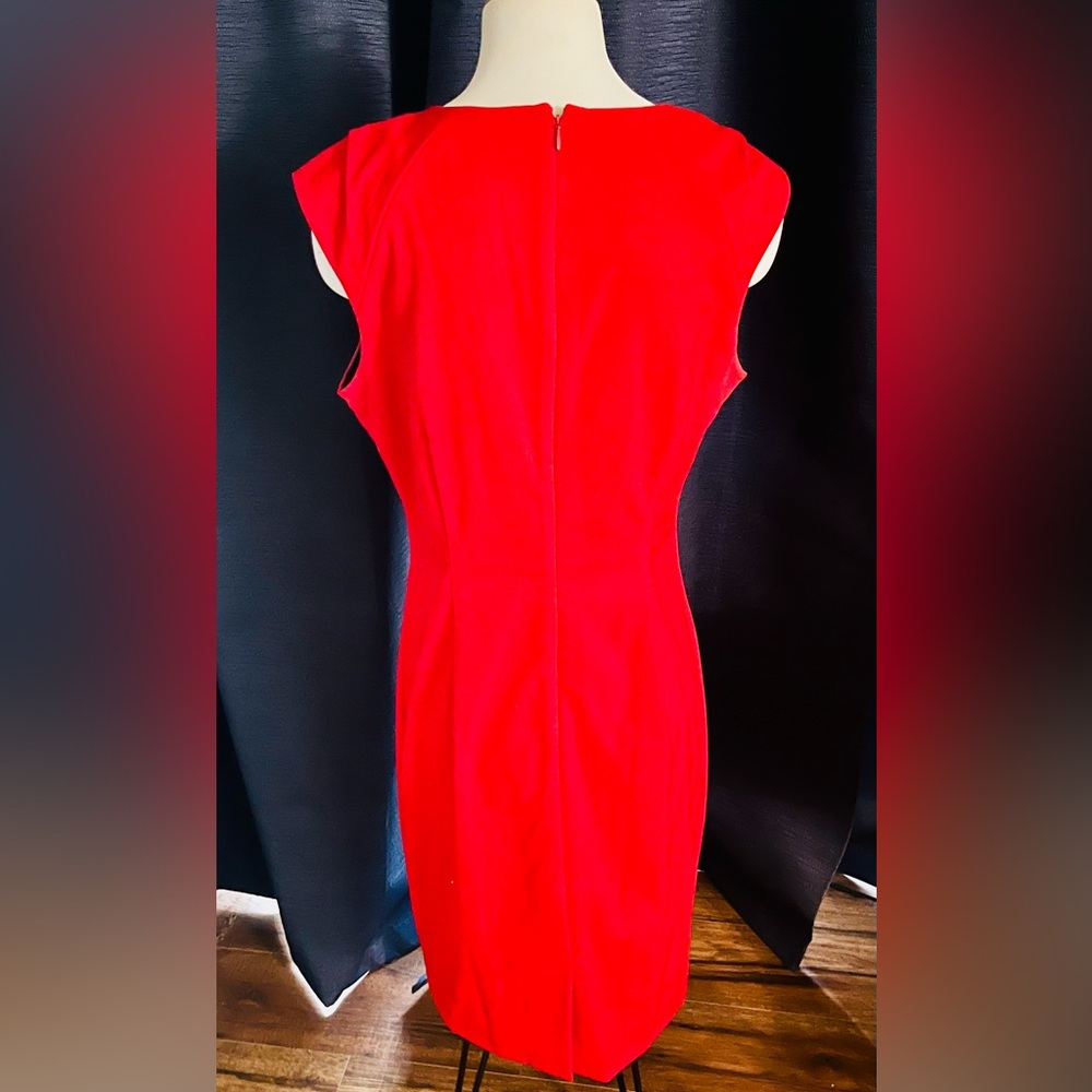 Calvin Klein Sleeveless Red Midi Dress - Picture 2 of 9